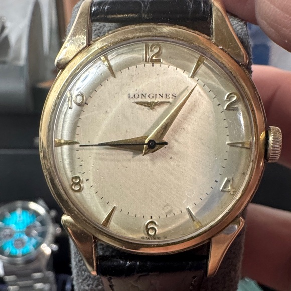 Longines Commander 10k Gold filled and Black Men's Watch